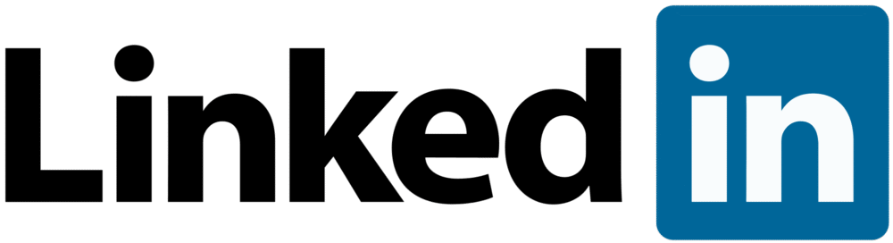 LinkedIn logo with blue background